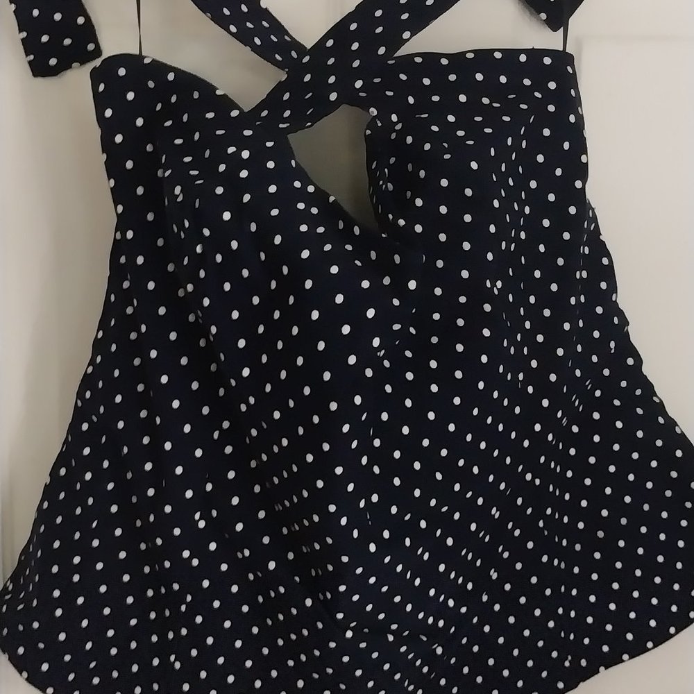 Unique vintage criss cross top